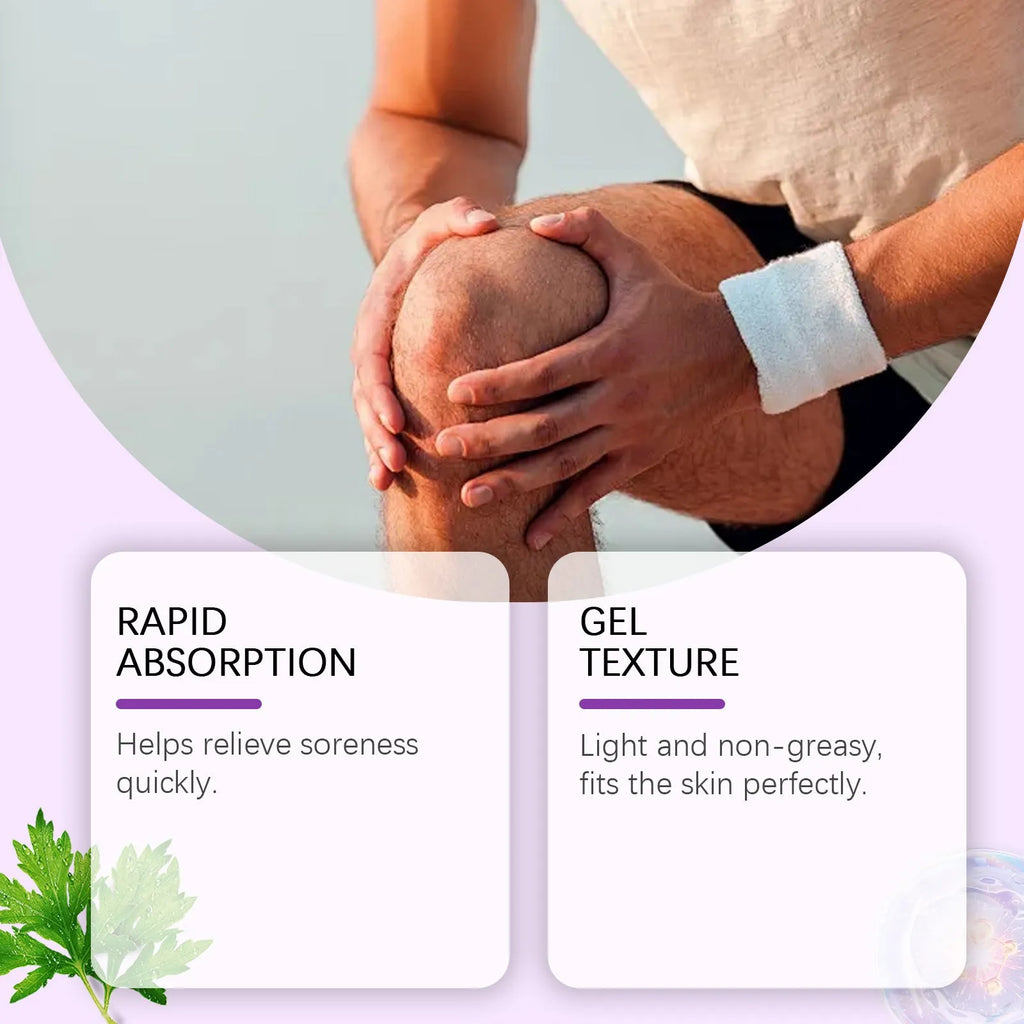 100g tub of cooling body massage gel for joint, knee, and elbow care.