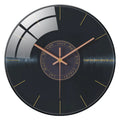 Retro 3D stereo acrylic vinyl CD record wall clock with glass shell, 12 inch (30cm) diameter, black pointer