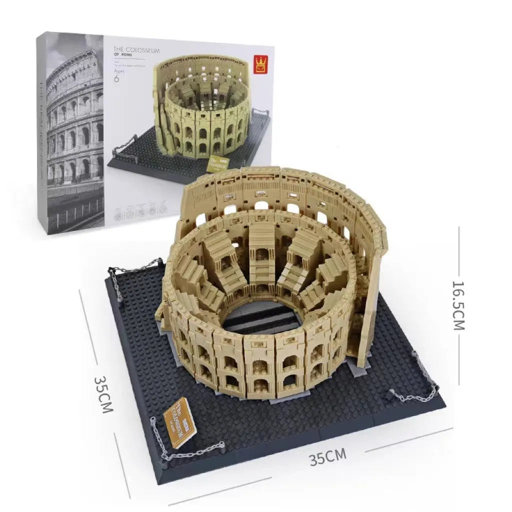 Wange small particle building blocks set with over 800 pieces for world landmark model construction