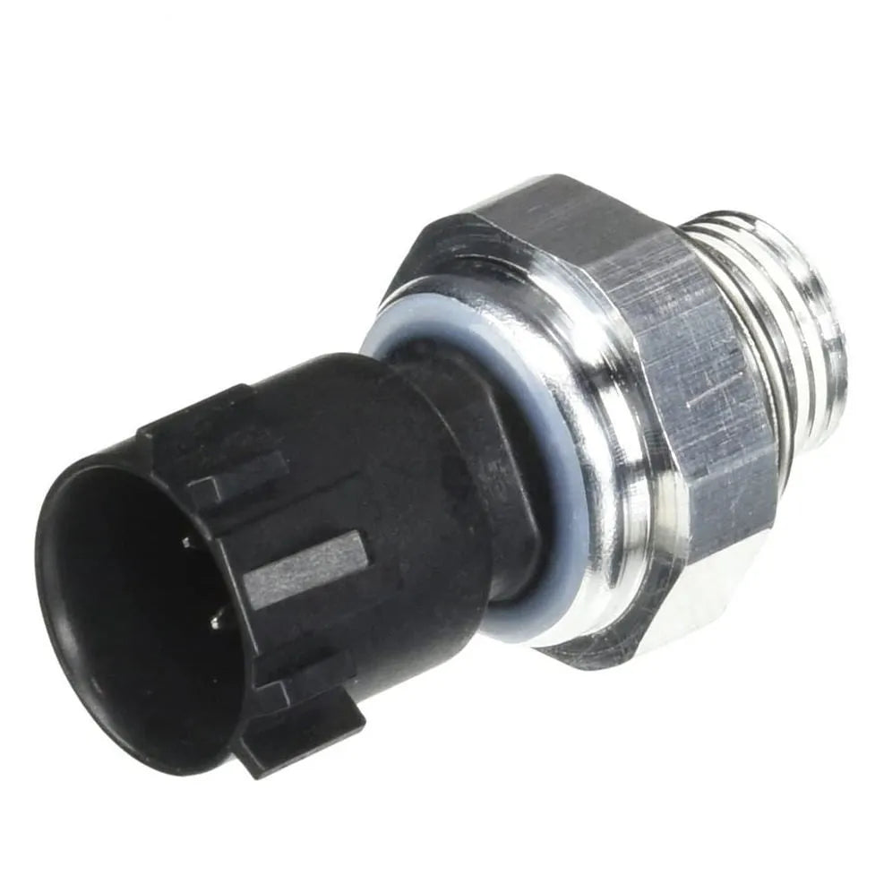 Silver automobile fuel pressure sensor unit for fuel rail mounting
