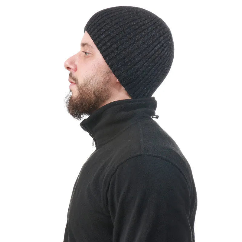 Men's acrylic fibre conical beanie hat in black, average size, nine colour options available