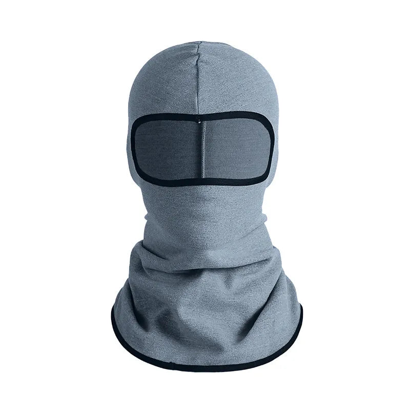 Cotton motorcycle riding head cover with dome cap design and included gloves for autumn winter travel protection