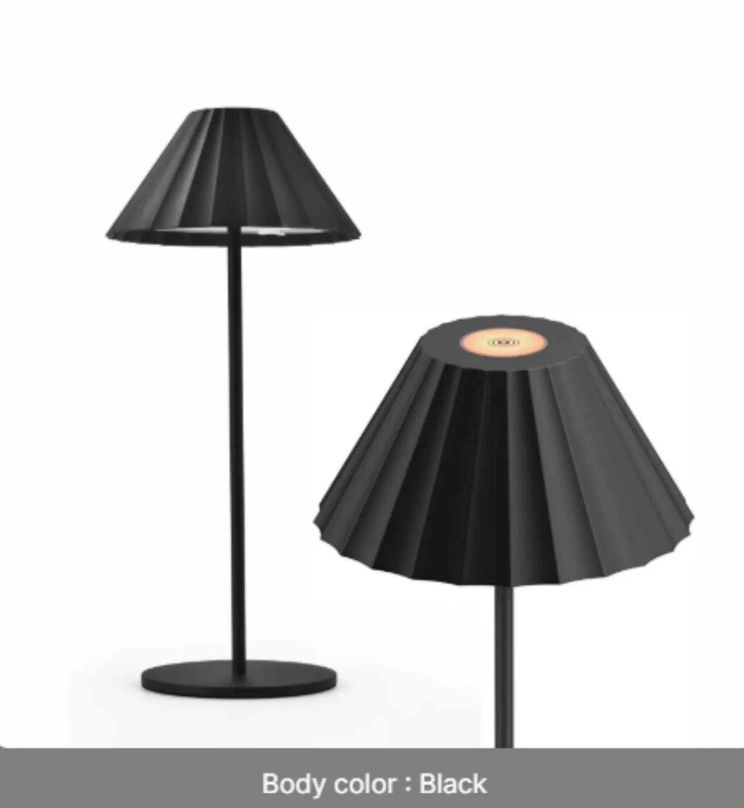 Alloy desk lamp with touch dimming control and USB-C charging port