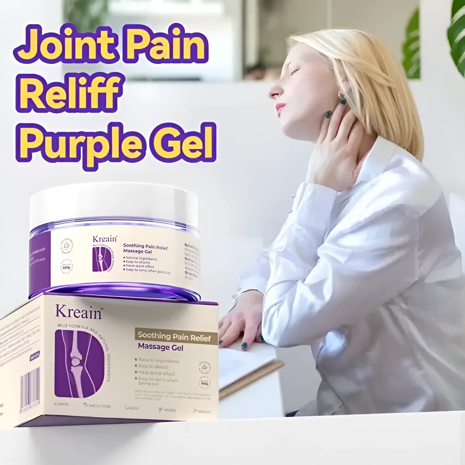 100g tube of joint pain care cooling gel for topical application
