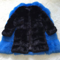 Women's thick artificial fur coat in five colour options with 80cm length and regular sleeves