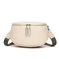 Women's black PU leather casual messenger bag with saddle shape and cross-body strap