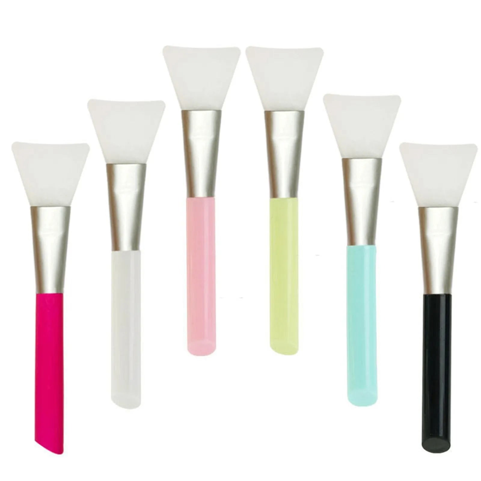 Silicone face mask applicator spatula in six colour options for clay and mud application