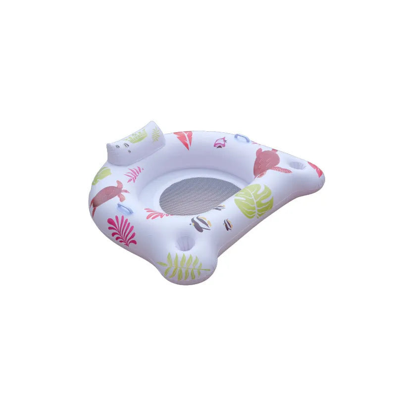 White U-shaped inflatable float with luminous feature measuring 120cm square