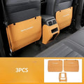 Three leather anti-kick pads for Mitsubishi Outlander Special car seats and console.