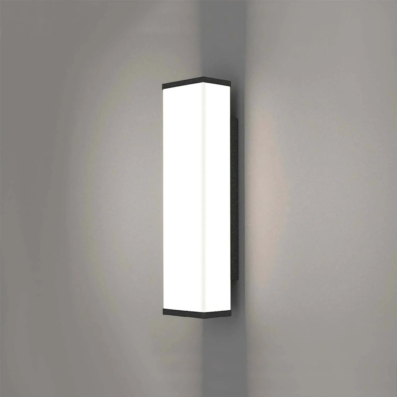 60cm tall outdoor wall light with stainless steel and PC construction, waterproof P65 rating
