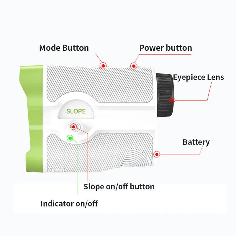 Laser rangefinder H3D-1000M with ABS body and infrared measurement for outdoor distance up to 1000 metres