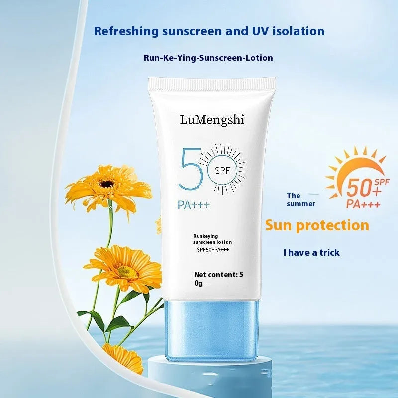 Sunscreen 50g tube moisturising whitening isolation primer universal skin type refreshing cream