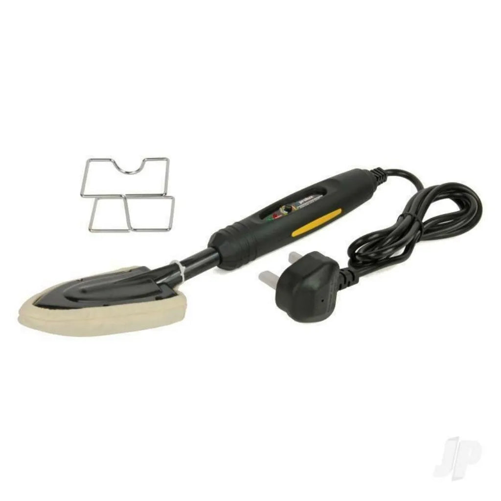 Electronic temperature control hot iron with metal construction and adjustable temperature dial