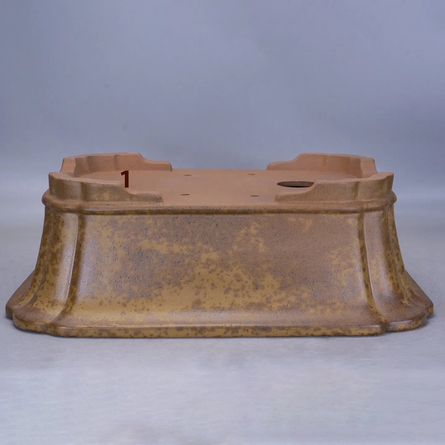Purple sand rectangular flowerpot showing segment mud design in two size options