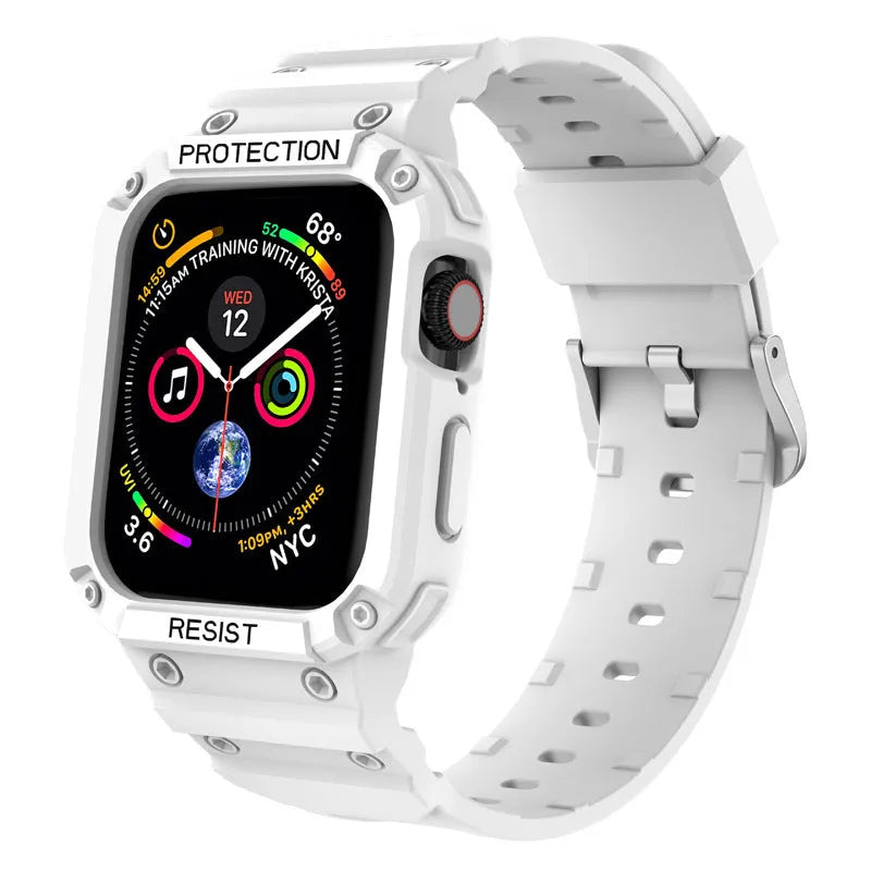 Soft TPU sports replacement strap for Apple Watch Series 8 in multiple colour options