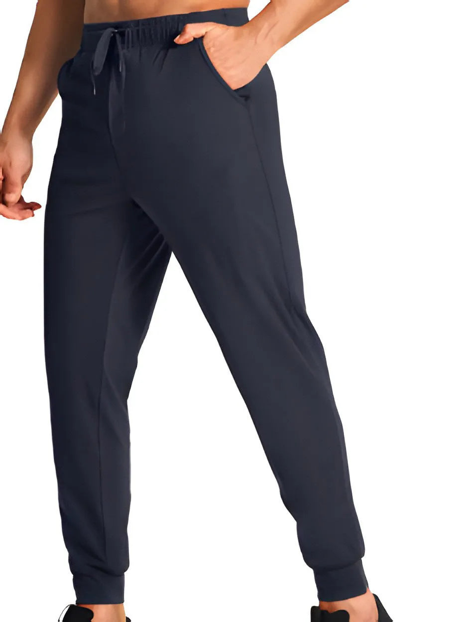 Men's loose casual trousers in solid colour available in multiple sizes