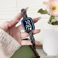 Personalised twist diamond design metal watch strap for Apple Watch in multiple colours.
