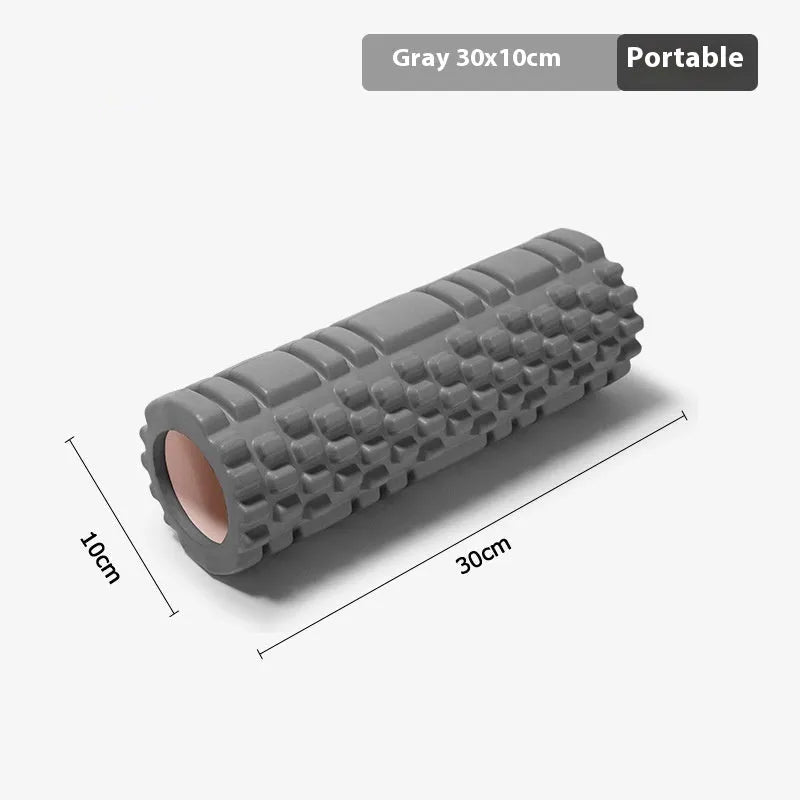 EVA foam roller for fitness in black, grey, pink, sky blue or light purple colours