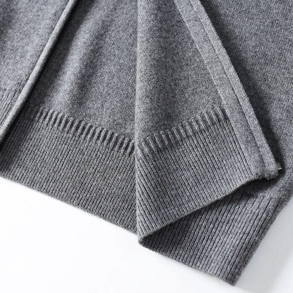 Thickened sleeveless knitted cardigan vest in loose fit women's autumn winter layering