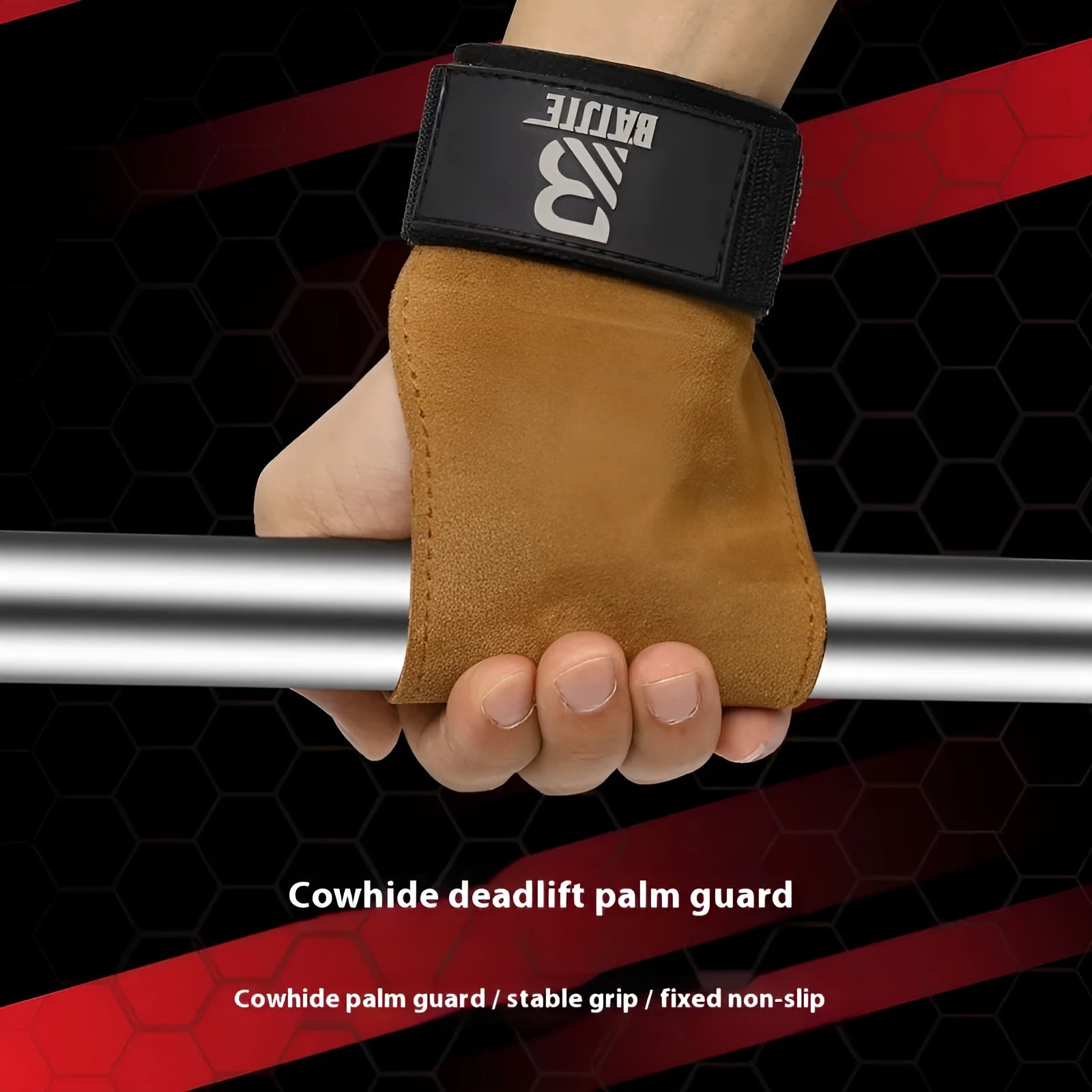 Brown fitness wrist protector for horizontal bar exercises and pull-up training