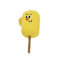 Natural polii wood corn cob shaped cat chew toy infused with catnip for dental care.