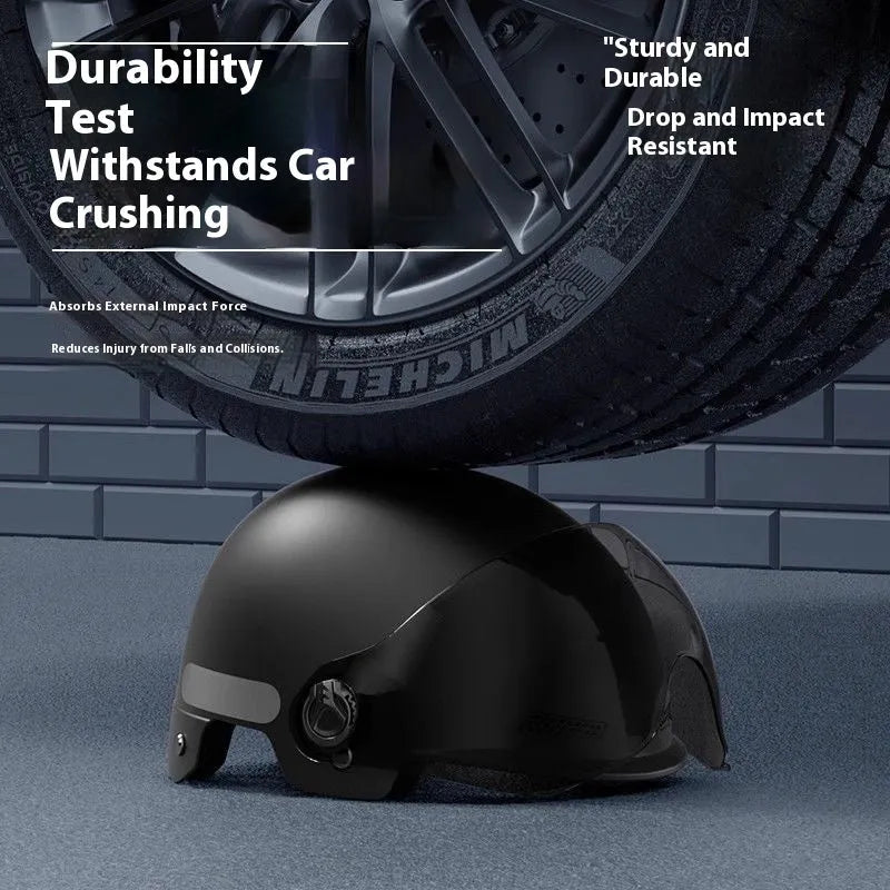 3C certified polypropylene motorcycle helmet with sun protection for electric vehicle commuting