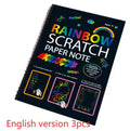 Large 26x19cm children's scratch art paper for DIY creative painting and puzzle scraping crafts