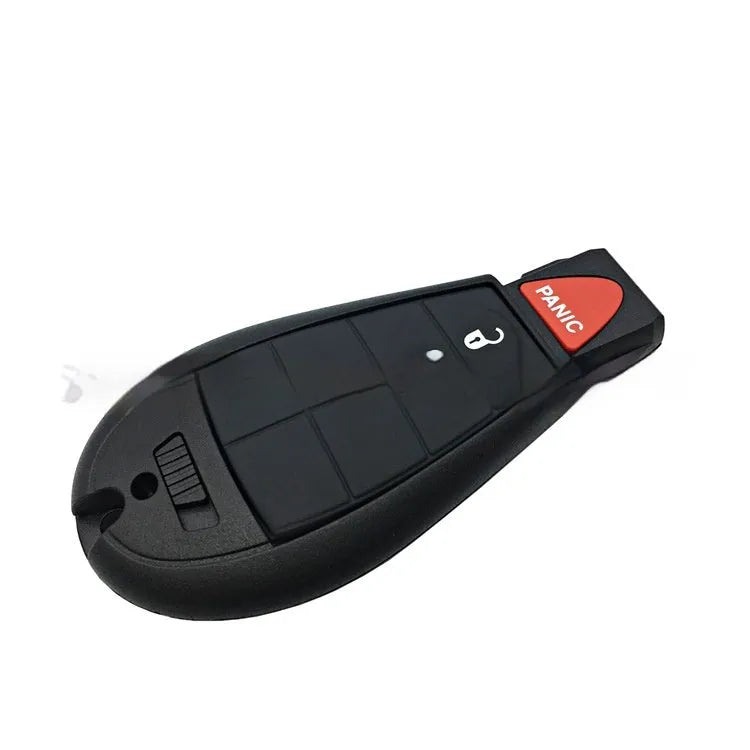 White nylon and ABS brass car key shell for Dodge vehicles, shown next to a scale indicating 85mm length.