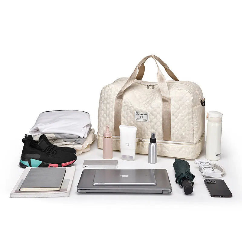 Oxford cloth travel bag in multiple colours with 36-55 litre capacity for leisure travel