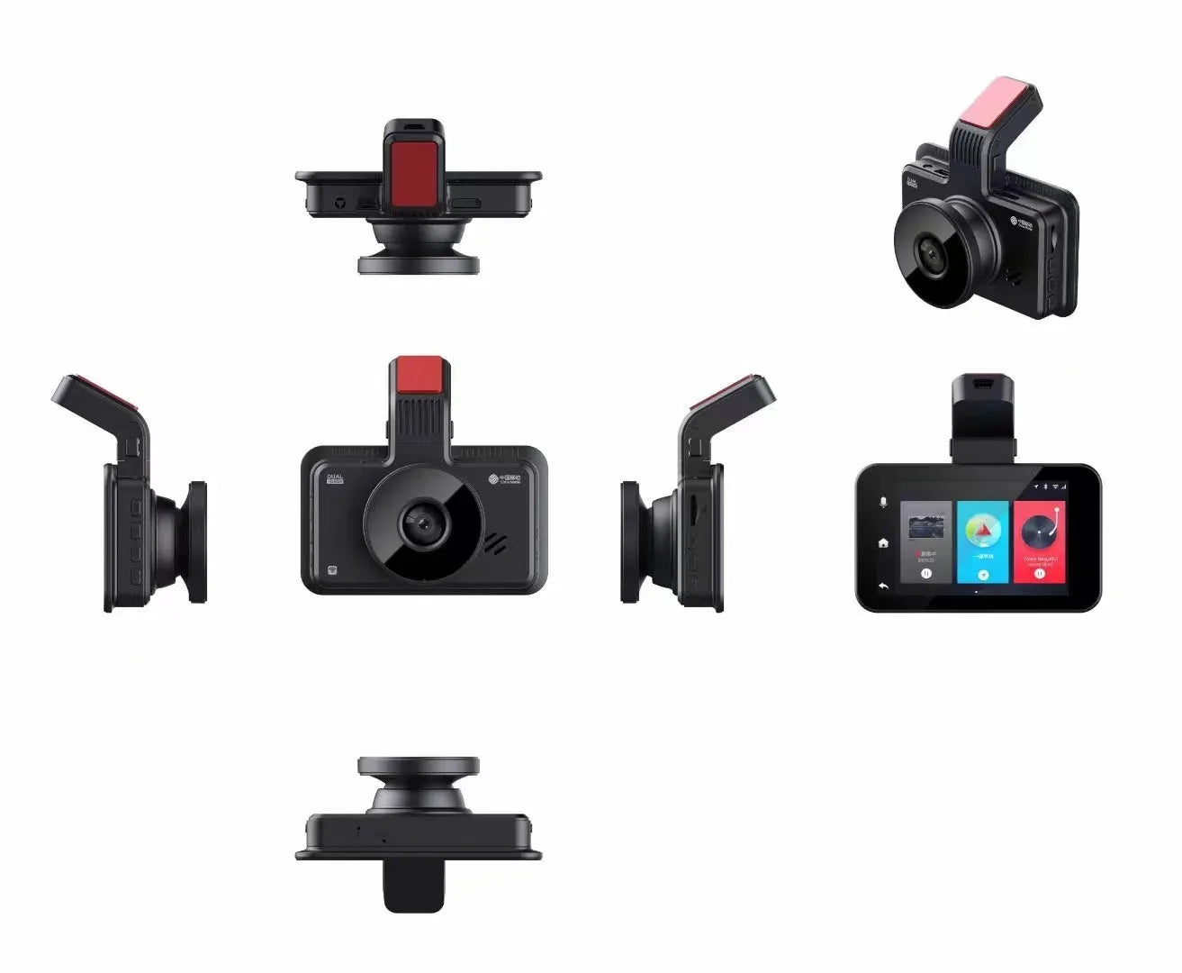 3-inch HD car DVR with double lens system for front and back video recording