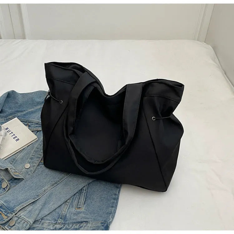 Foldable Oxford cloth commuter shoulder tote bag in street trend styling