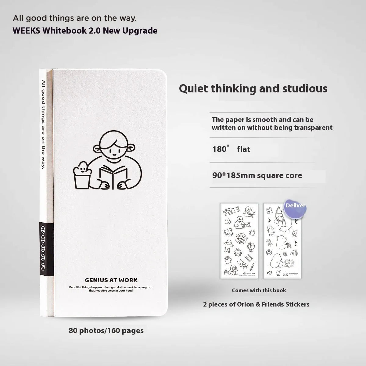 Simple style plaid journal book with paper cover and stickers in packaging
