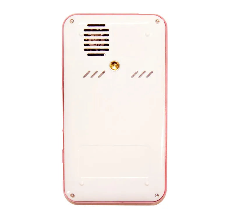 White and rose gold miniature portable Android projector showing compact 145mm size with smart DLP technology
