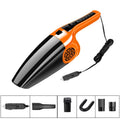 Black and orange high power car vacuum cleaner with cigarette lighter power cable