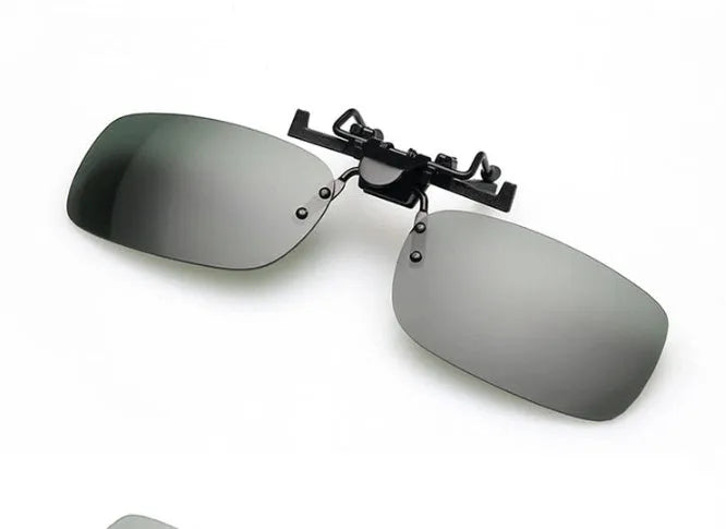 Clip-on myopia sunglasses with night vision lenses for prescription glasses