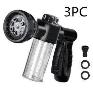 Green high pressure foam spray gun with adjustable nozzle for car washing and garden watering
