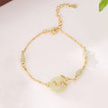 Women's antique style 925 silver bracelet with peace buckle design in gold or silver finish