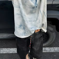 Korean-style loose fit T-shirt with head cover feature in solid colour