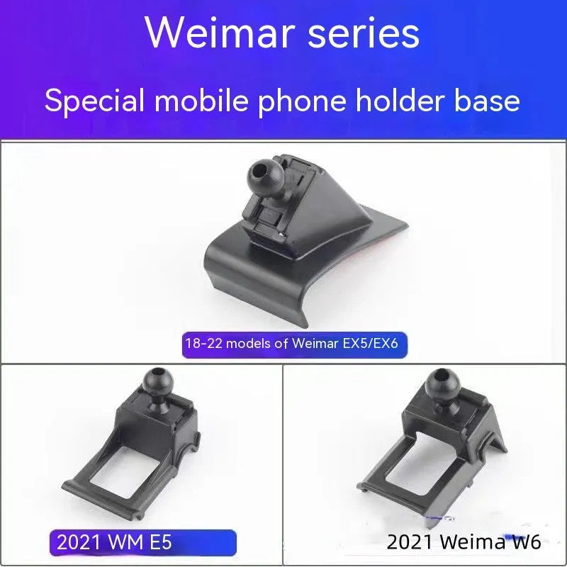 GOODWAY brand car dashboard mobile phone holder showing 360-degree rotation mechanism.