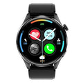 Bluetooth smart watch with round touchscreen display and zinc alloy case