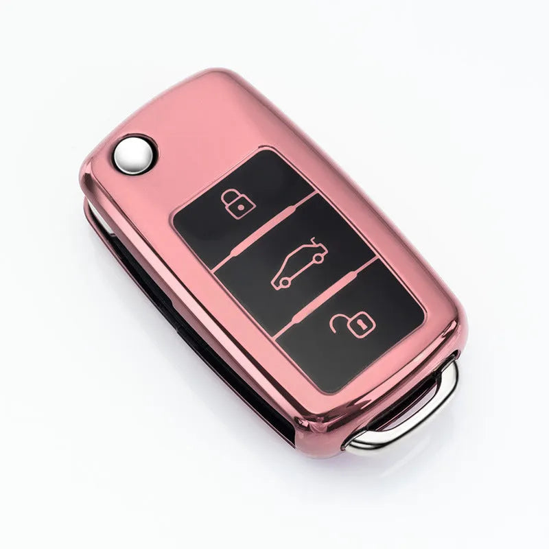 Volkswagen Model A car key cover case in TPU material showing four colour options
