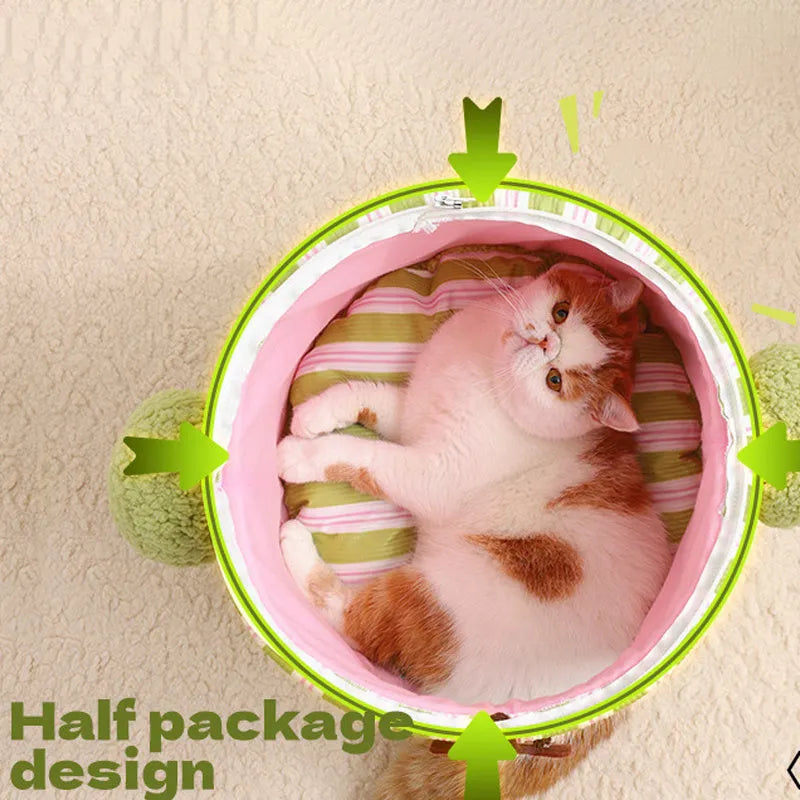 Green cauliflower tree hole enclosed pet house for small dogs and cats