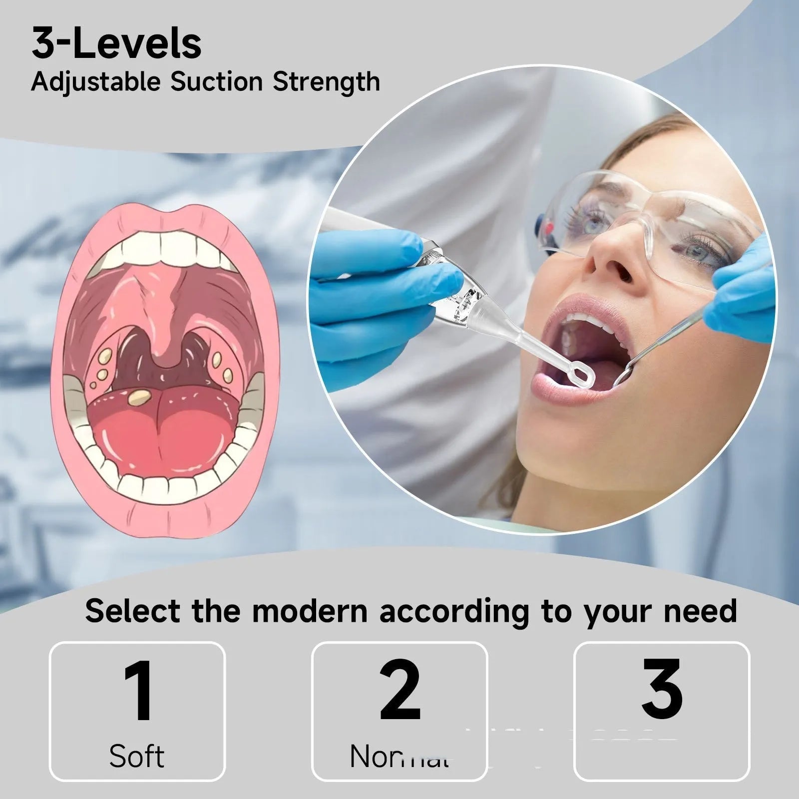 Milky white tonsil stone removal oral cleaning tool for dental calculus extraction