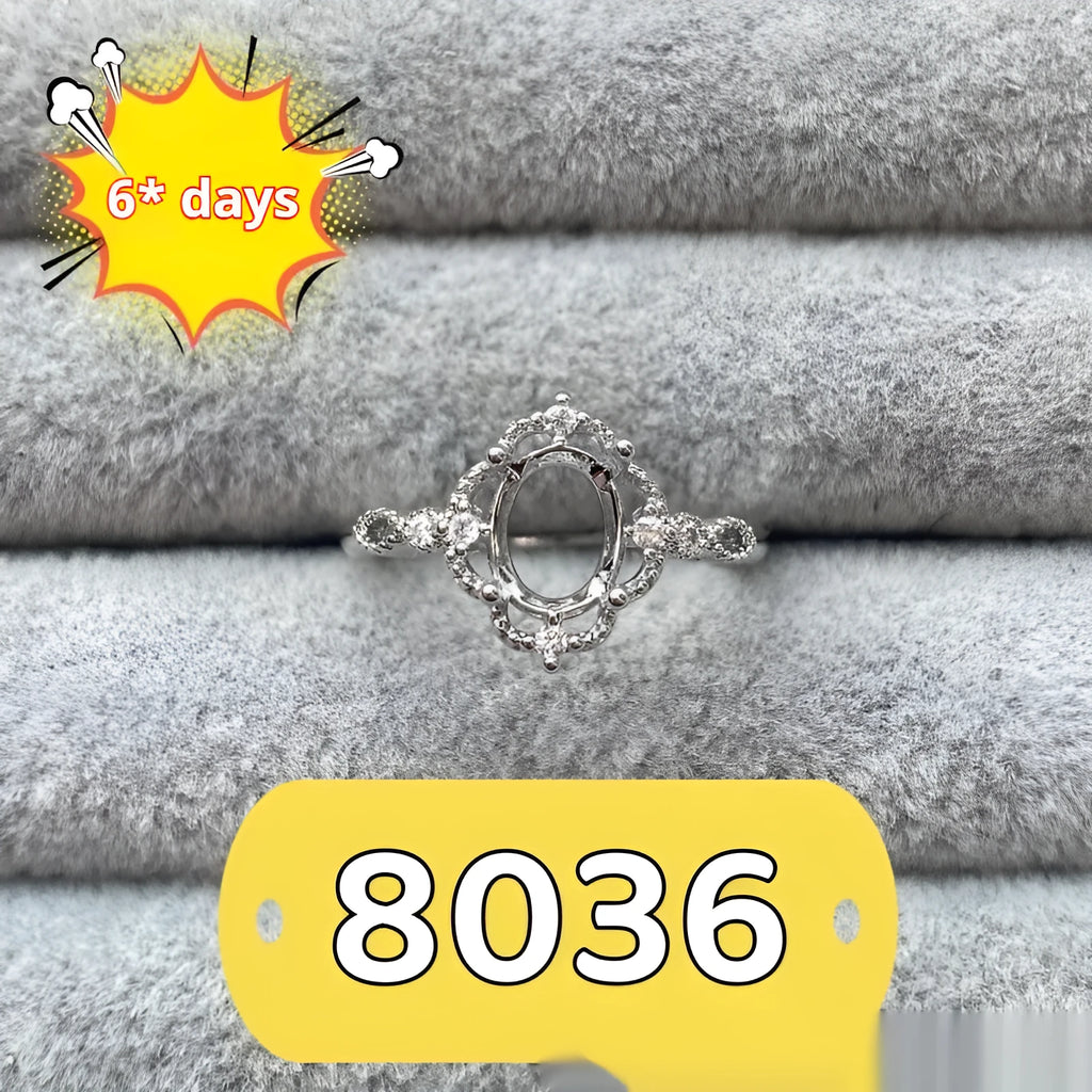 Korean style oval denier ring with 6x8 stone and five-pointed star on electroplated copper band