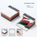 3D sticky note pad with detailed paper carving of Qingshui Temple landscape