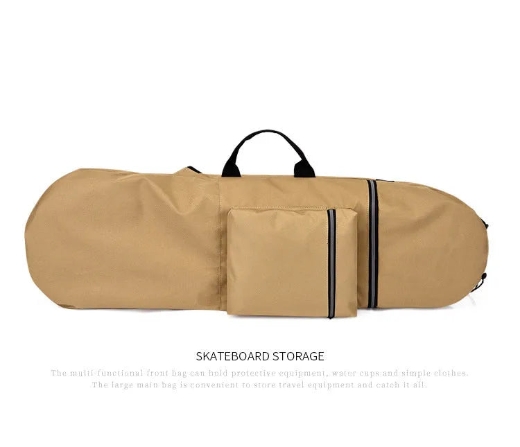Waterproof nylon skateboard backpack for yoga and outdoor sports with multiple colour options