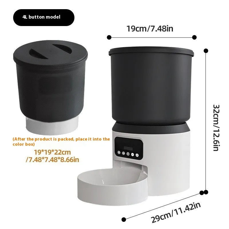 4-litre smart pet feeder with Wi-Fi remote control and video monitoring camera