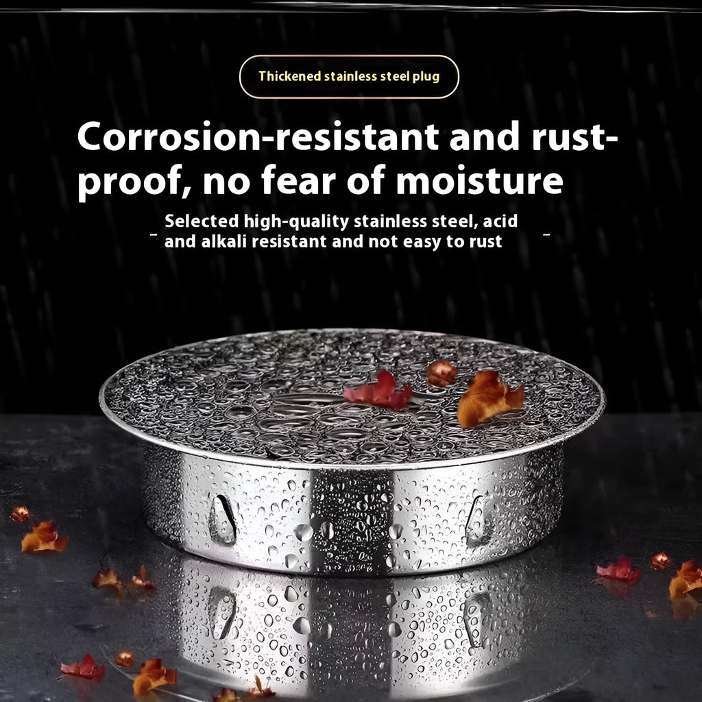 Stainless steel deodorant floor drain seal cover for 201-160mm tube plugs