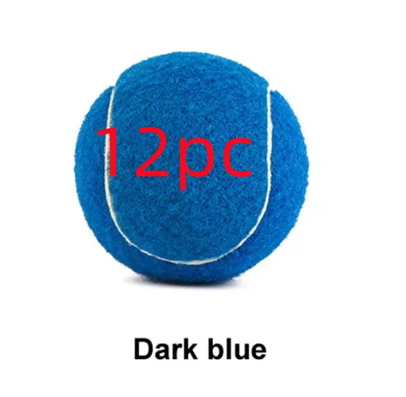 6.3cm rubber dog tennis ball in bright colours for bite-resistant fetch and training