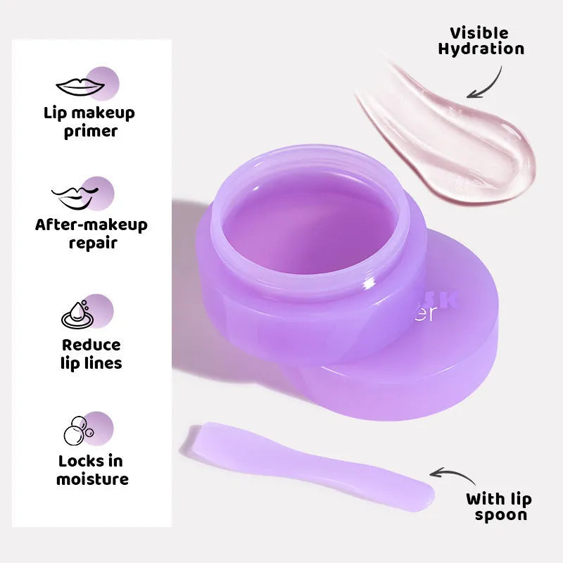 Exfoliating lip balm with cuticle removal tool in 10ml applicator